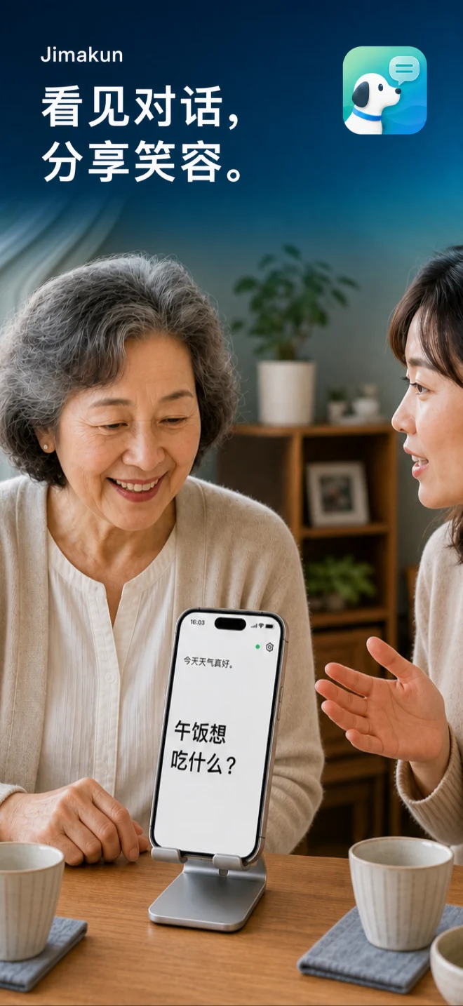 真实应用界面: 字幕君 - 说的话立刻变成大字幕